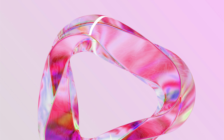 Floating Pink Triangle